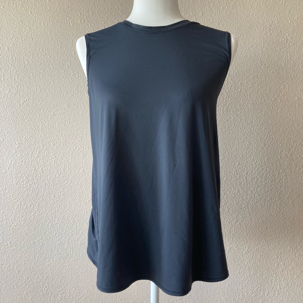Athleta Sunlover Tank Top Tulip Open Back Gray Womens Size Small
